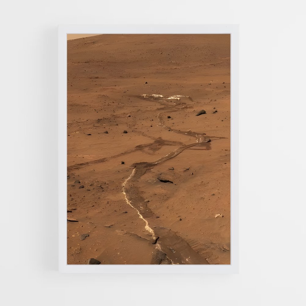 Poster Curiosity sur Mars – affiche Système solaire (vue 3)